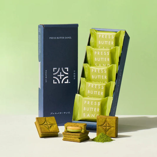 【預訂】PRESS BUTTER SAND - UJI MATCHA 宇治抹茶 5件裝