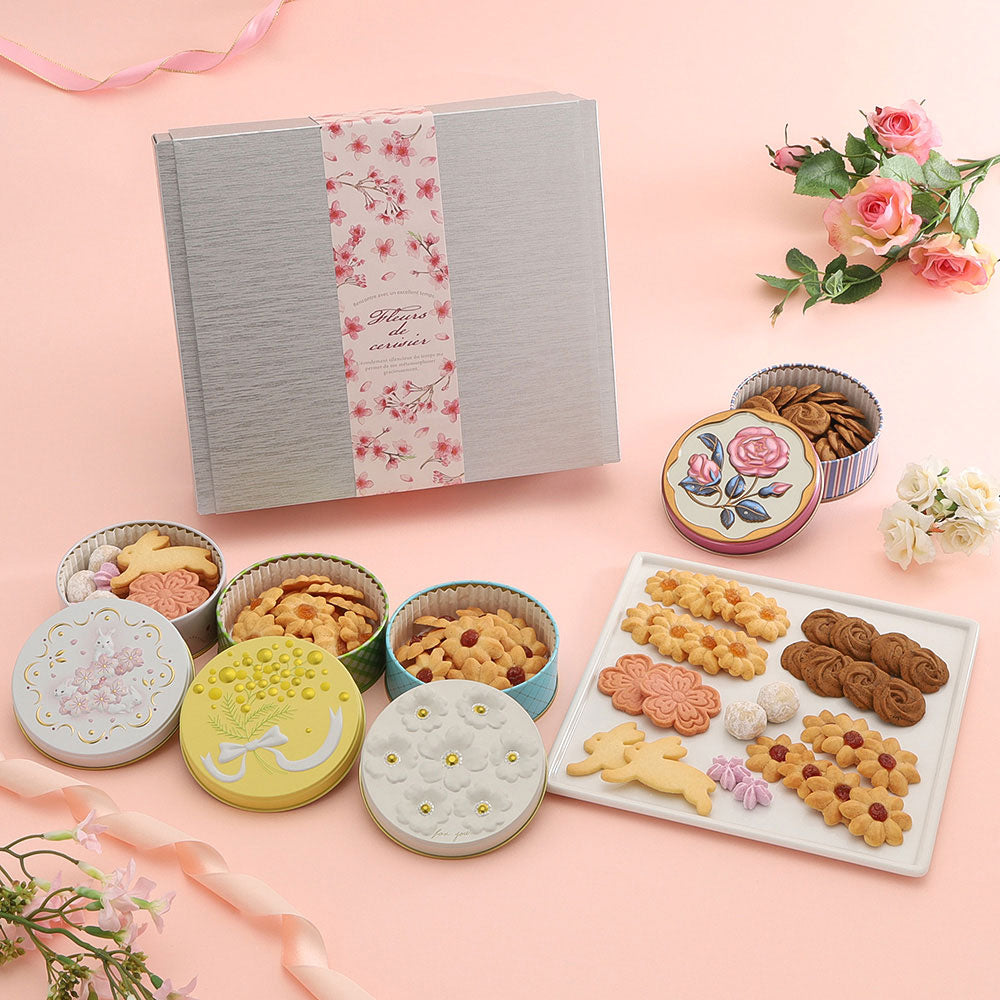 【預訂】【中秋禮盒】しまふうみ島風味 - 櫻花兔・含羞草・果醬・玫瑰 餅乾鐵盒