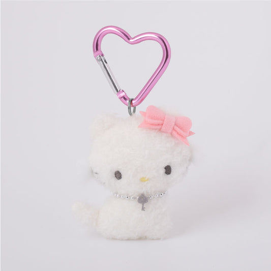 【現貨】SANRIO - 迷你毛絨絨心形吊飾 - CHARMY KITTY